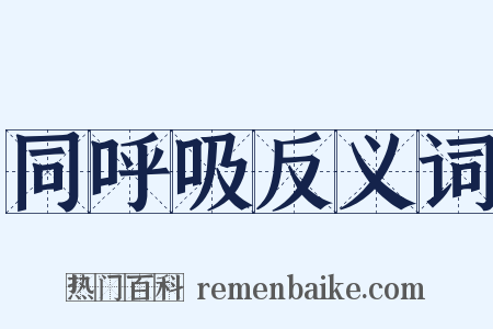 同呼吸反义词是什么意思的图片